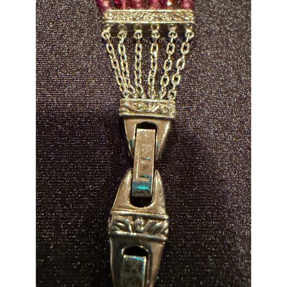 Ecclissi 925 Sterling and Beaded Faceted Amethyst Watch main image 8